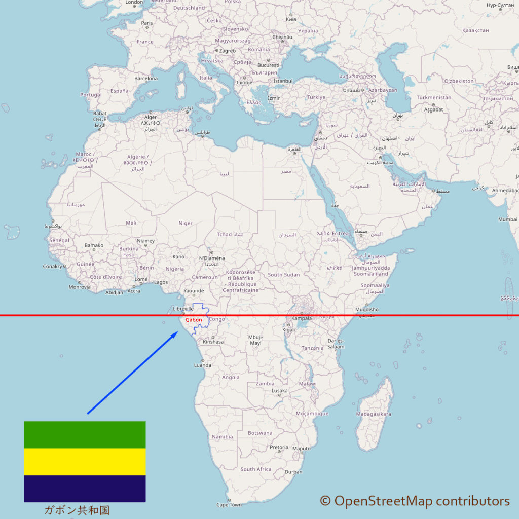 ガボン共和国の位置
